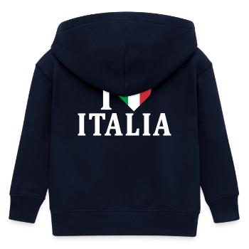 T-Shirt Ich liebe Italien Flagge T-Shirt Geschenkidee - Kinder Organic Kapuzenjacke Mini Cultivator von Stanley/Stella - Navy - Hinten