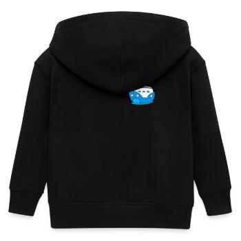 Kawaii Cruise Ship Pocket - Kids Organic Zip-up Hoodie by Stanley/Stella - black - Back