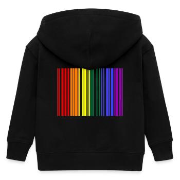 Code-barres arc-en-ciel - Veste à capuche enfant bio Stanley/Stella - noir - Dos