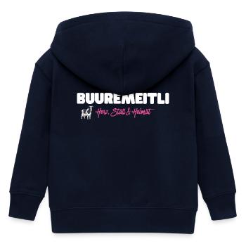 Maison stable du cœur Buuremeitli - pour les femmes suisses - Veste à capuche enfant bio Stanley/Stella - marine - Dos
