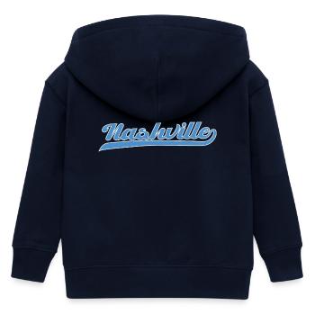 Nashville Script mit Schwunglinie - Kinder Organic Kapuzenjacke Mini Cultivator von Stanley/Stella - Navy - Hinten