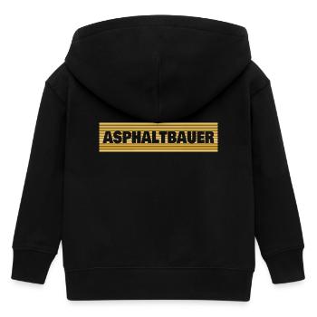 Asphalt Builder - Kids Organic Zip-up Hoodie by Stanley/Stella - black - Back
