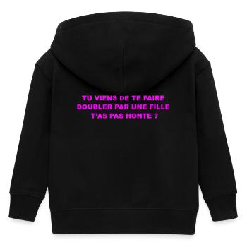 Sticker Humour Voiture - Veste à capuche enfant bio Stanley/Stella - noir - Dos