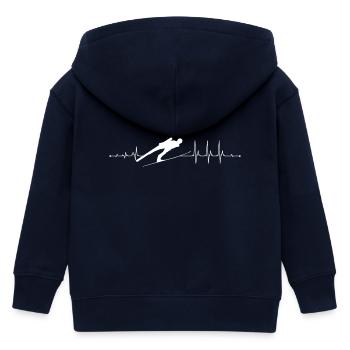 Heartbeat Sprint Silhouette - Kinder Organic Kapuzenjacke Mini Cultivator von Stanley/Stella - Navy - Hinten