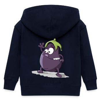 Aubergine - Kinder Organic Kapuzenjacke Mini Cultivator von Stanley/Stella - Navy - Hinten