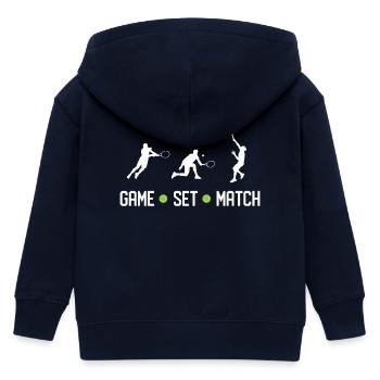 Tennis - Spiel Set Match - Kinder Organic Kapuzenjacke Mini Cultivator von Stanley/Stella - Navy - Hinten