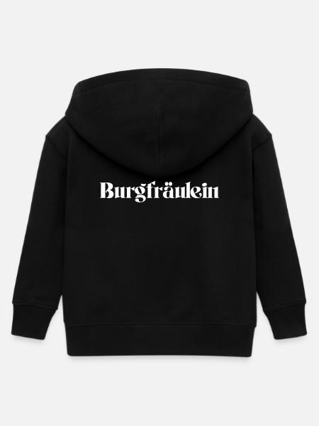 Burgfräulein - Kinder Organic Kapuzenjacke Mini Cultivator von Stanley/Stella - Schwarz