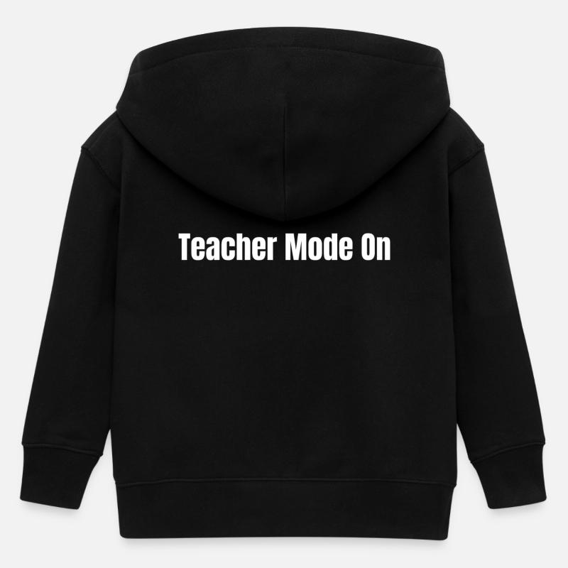 Mode enseignant activé | Drôle de cadeau pour le professeur - Veste à capuche enfant bio Stanley/Stella - noir