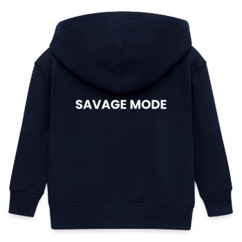 Savage Mode - Kids Organic Zip-up Hoodie by Stanley/Stella - navy - Back