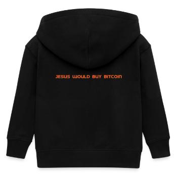 Jésus achèterait des bitcoins - Veste à capuche enfant bio Stanley/Stella - noir - Dos