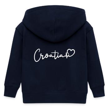 Croatia Herzschlag - Kinder Organic Kapuzenjacke Mini Cultivator von Stanley/Stella - Navy - Hinten