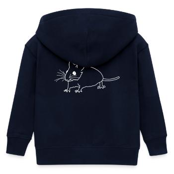 Maus lineart - Kinder Organic Kapuzenjacke Mini Cultivator von Stanley/Stella - Navy - Hinten