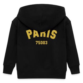3e arrondissement de PARIS - Veste à capuche enfant bio Stanley/Stella - noir - Dos