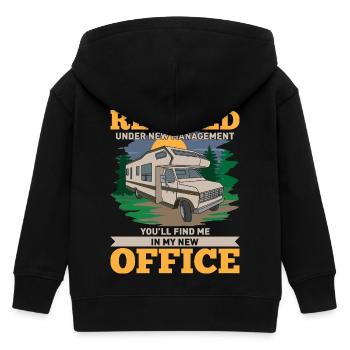 Retiré sous une nouvelle gestion de la conception de camping-car - Veste à capuche enfant bio Stanley/Stella - noir - Dos