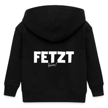 Déchiquetez ici ! Amusez-vous en allemand de l’Est / saxon - Veste à capuche enfant bio Stanley/Stella - noir - Dos