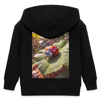 Super süße Tiere im Wald – Marienkäfer - Kinder Organic Kapuzenjacke Mini Cultivator von Stanley/Stella - Schwarz - Hinten