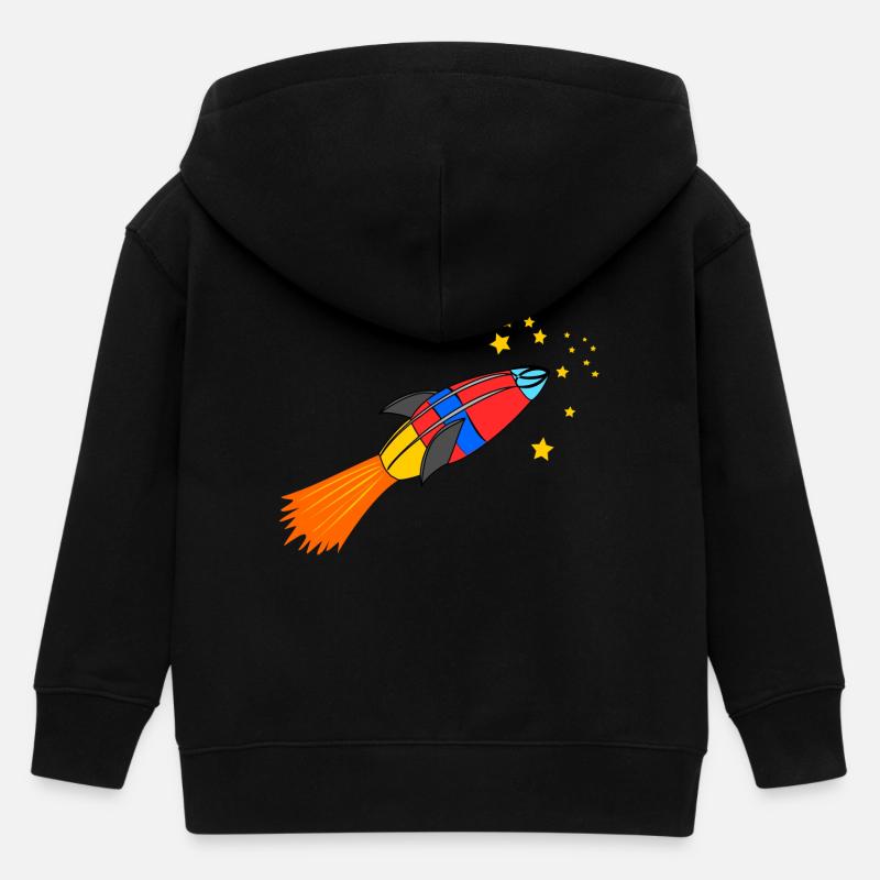 fusée - Veste à capuche enfant bio Stanley/Stella - noir