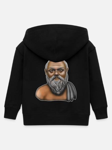 Sokrates Griechischer Philosoph - Kinder Organic Kapuzenjacke Mini Cultivator von Stanley/Stella - Schwarz
