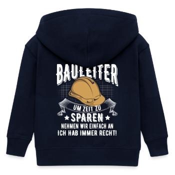 Bauleiter - Kinder Organic Kapuzenjacke Mini Cultivator von Stanley/Stella - Navy - Hinten