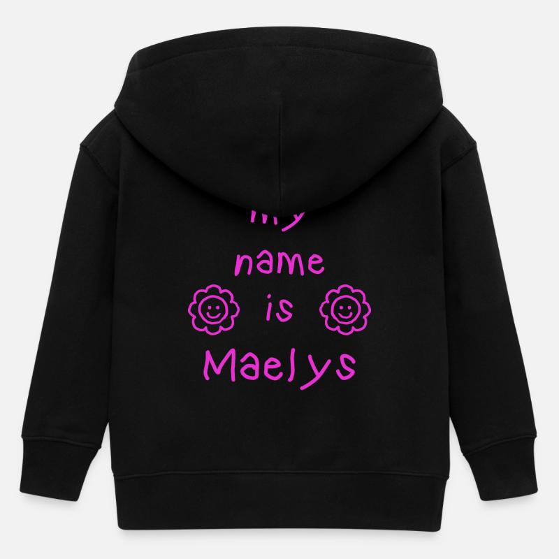 MAELYS MY NAME IS - Veste à capuche enfant bio Stanley/Stella - noir