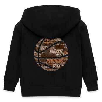 Basketball Wortart | Unisex Shirt - Kinder Organic Kapuzenjacke Mini Cultivator von Stanley/Stella - Schwarz - Hinten