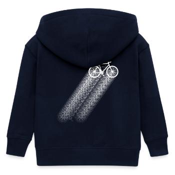 Fahrrad Fahrradfahren Fahrradtour - Kinder Organic Kapuzenjacke Mini Cultivator von Stanley/Stella - Navy - Hinten