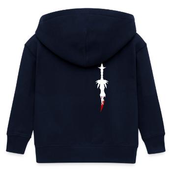 dagger - Kids Organic Zip-up Hoodie by Stanley/Stella - navy - Back