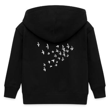 Vögel - Kinder Organic Kapuzenjacke Mini Cultivator von Stanley/Stella - Schwarz - Hinten