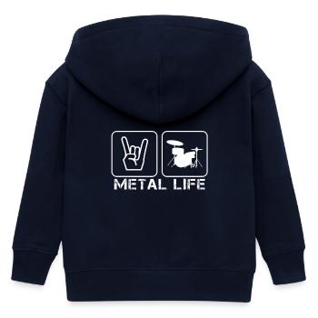 Heavy Metal - Kinder Organic Kapuzenjacke Mini Cultivator von Stanley/Stella - Navy - Hinten
