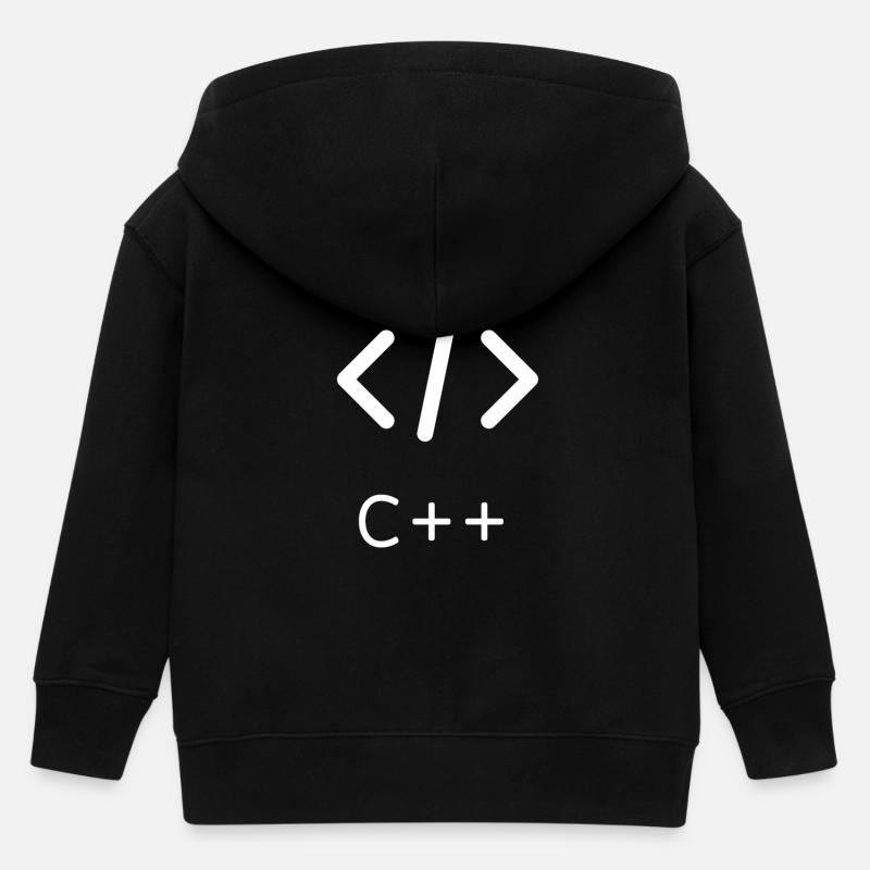 C++ Programmiersprache Programmierer programmieren - Kinder Organic Kapuzenjacke Mini Cultivator von Stanley/Stella - Schwarz