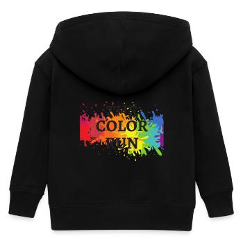 The color run Jogger Laufen Geschenk Freizeitsport - Kinder Organic Kapuzenjacke Mini Cultivator von Stanley/Stella - Schwarz - Hinten