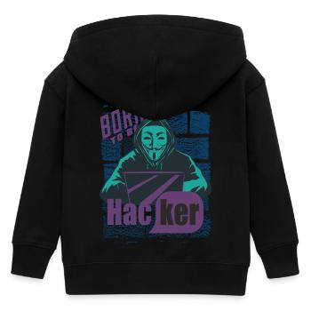 Hacker - Kinder Organic Kapuzenjacke Mini Cultivator von Stanley/Stella - Schwarz - Hinten