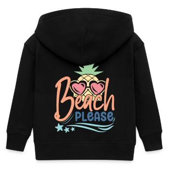Strand bitte - Kinder Organic Kapuzenjacke Mini Cultivator von Stanley/Stella - Schwarz - Hinten