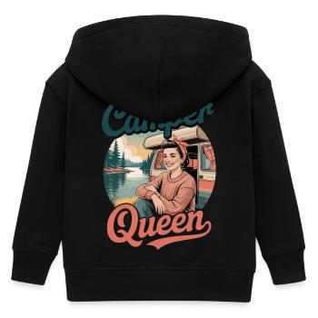 Camper Queen Rétro Camping - Veste à capuche enfant bio Stanley/Stella - noir - Dos