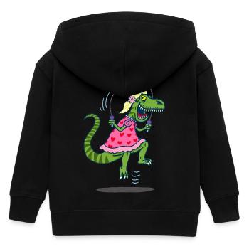 Ruse de chasse du tyrannosaure - Veste à capuche enfant bio Stanley/Stella - noir - Dos