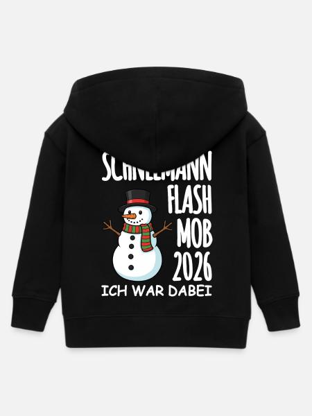 Schneemann Flashmob - Kinder Organic Kapuzenjacke Mini Cultivator von Stanley/Stella - Schwarz