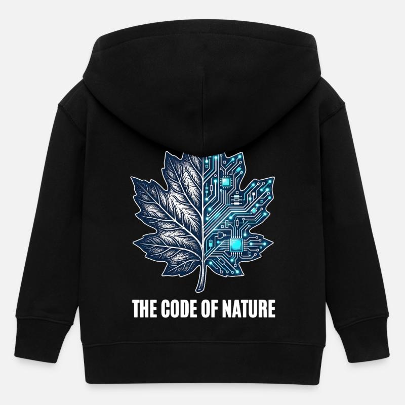 The Code Of Nature - Kinder Organic Kapuzenjacke Mini Cultivator von Stanley/Stella - Schwarz