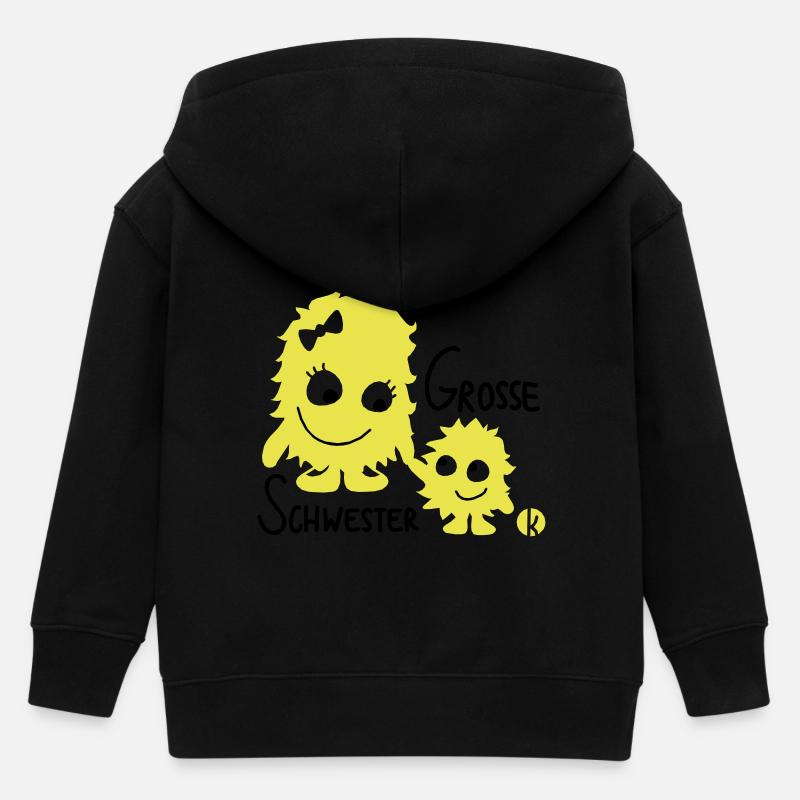 Big Sister (3c) - Veste à capuche enfant bio Stanley/Stella - noir