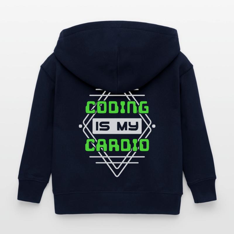Developer Statement Code Scripting Web Developer Kids Organic Zip-up Hoodie by Stanley/Stella