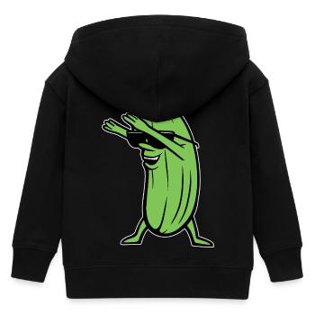Dabbende Gurke Dabbing Dab Dance Hip-Hop Tanz Pose - Kinder Organic Kapuzenjacke Mini Cultivator von Stanley/Stella - Schwarz - Hinten