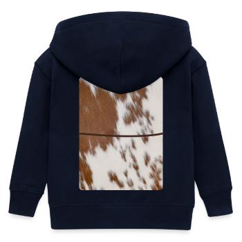 Journal en cuir de vache brun - Veste à capuche enfant bio Stanley/Stella - marine - Dos