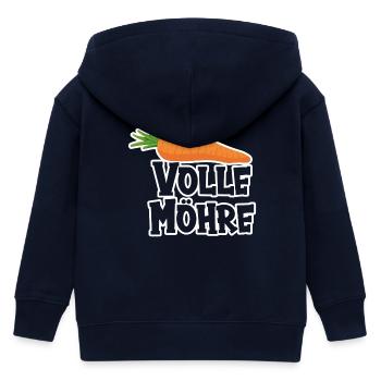Volle Möhre - Kinder Organic Kapuzenjacke Mini Cultivator von Stanley/Stella - Navy - Hinten
