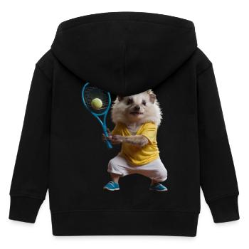 Sportlicher Igel - Kinder Organic Kapuzenjacke Mini Cultivator von Stanley/Stella - Schwarz - Hinten