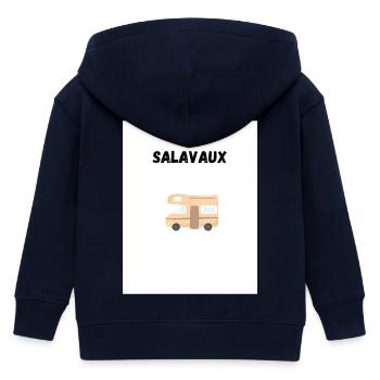 I love Camping - Kinder Organic Kapuzenjacke Mini Cultivator von Stanley/Stella - Navy - Hinten