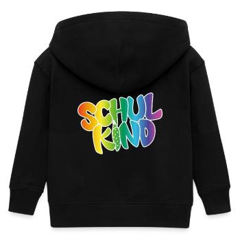 Schulkind Regenbogenfarben - Kinder Organic Kapuzenjacke Mini Cultivator von Stanley/Stella - Schwarz - Hinten