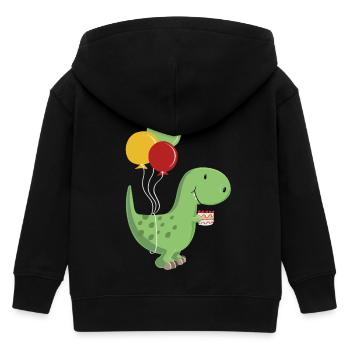 Happy Birthday -Geburtstag Junge T Rex Dinosaurier - Kinder Organic Kapuzenjacke Mini Cultivator von Stanley/Stella - Schwarz - Hinten