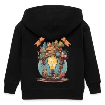 Nerd Land - Kinder Organic Kapuzenjacke Mini Cultivator von Stanley/Stella - Schwarz - Hinten