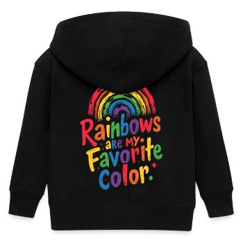REGENBÖGEN SIND MEINE LIEBLINGSFARBE - Kinder Organic Kapuzenjacke Mini Cultivator von Stanley/Stella - Schwarz - Hinten