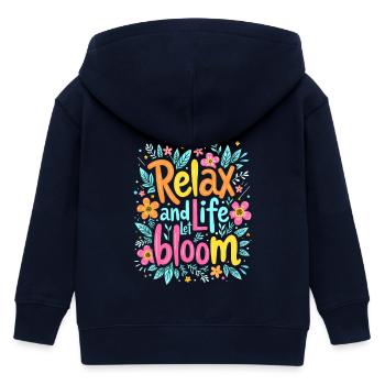 ENTSPANNEN SIE SICH UND LASSEN SIE DAS LEBEN ERBLÜHEN - Kinder Organic Kapuzenjacke Mini Cultivator von Stanley/Stella - Navy - Hinten