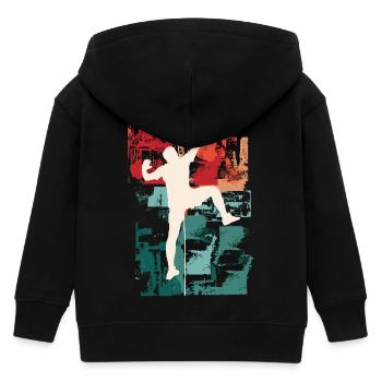 Klettern Kletterer Berge Bergsteigen Sport Natur - Kinder Organic Kapuzenjacke Mini Cultivator von Stanley/Stella - Schwarz - Hinten